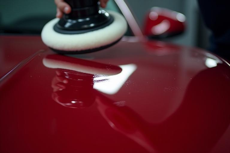 Bilpolering med maskine for perfekt glans